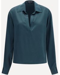 Tom Ford - Deep V-Neck Silk Shirt - Lyst