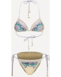 Zimmermann - Indra Crochet Detail Bikini - Lyst