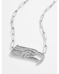 BaubleBar Seattle Seahawks Silver Chain Necklace - Metallic