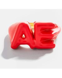 BaubleBar - Block Enamel Custom Initial Ring - Lyst
