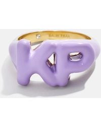BaubleBar - Block Enamel Custom Initial Ring - Lyst