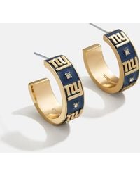 BaubleBar - Wear By Erin Andrews X New York Giants Enamel Hoop Earrings - Lyst