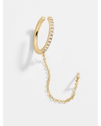 BaubleBar Aziza 18k Gold Chained Threader & Cuff - Metallic