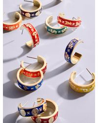 BaubleBar - Wear By Erin Andrews X New York Yankees Enamel Hoop Earrings - Lyst