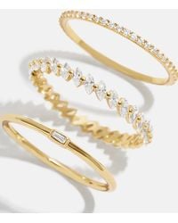 BaubleBar - Molly 18k Gold Ring Set - Lyst