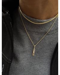 BaubleBar - Mini Gold Block Cluster Custom Nameplate Necklace - Lyst