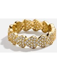 BaubleBar - 18k Gold Heart Pavé Ring - Lyst