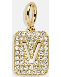 BaubleBar - Block Pavé Initial Cluster Charm - Lyst