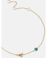 BaubleBar - 14k Gold Initial Birthstone Custom Bracelet - Lyst