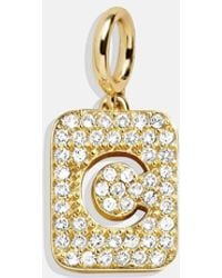 BaubleBar - Block Pavé Initial Cluster Charm - Lyst