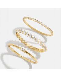 BaubleBar - Molly 18k Gold Ring Set - Lyst