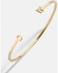 BaubleBar - 18k Gold Double Initial Custom Cuff Bracelet - Lyst