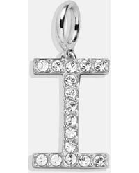 BaubleBar - Silver Pave Initial Cluster Charm - Lyst