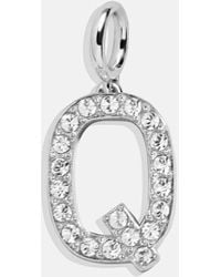 BaubleBar - Silver Pave Initial Cluster Charm - Lyst