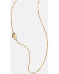 BaubleBar 18k Gold Asymmetrical Hamsa Necklace - White