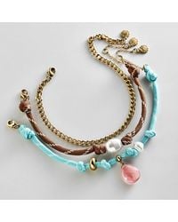 BaubleBar - Brooke Semi-precious Waterproof Anklet Set - Lyst