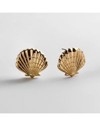 BaubleBar - Marina Gold Seashell Earrings - Lyst