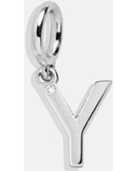 BaubleBar - Classic Silver Initial Cluster Charm - Lyst