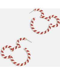 BaubleBar - Mickey Mouse Disney Candy Cane Outline Hoop Earrings - Lyst
