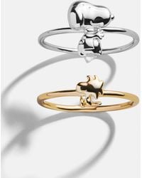 BaubleBar - Peanuts Snoopy & Woodstock 14k Gold Ring Set - Lyst