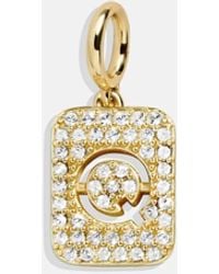 BaubleBar - Block Pavé Initial Cluster Charm - Lyst