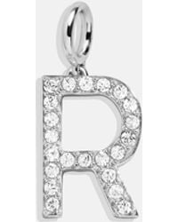 BaubleBar - Silver Pave Initial Cluster Charm - Lyst