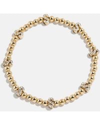 BaubleBar - Gold/pavé Repeating Initial Pisa Bracelet - Lyst