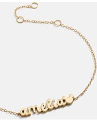 BaubleBar - Disney Mickey Mouse 18k Gold Plated Sterling Silver Custom Nameplate Bracelet - Lyst