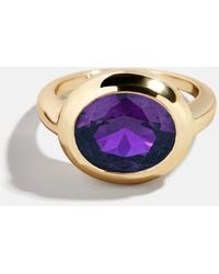 BaubleBar - Gold Cubic Zirconia Custom Birthstone Ring - Lyst