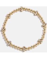 BaubleBar - Gold/pavé Repeating Initial Pisa Bracelet - Lyst