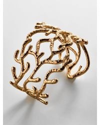 BaubleBar - Gold Coral Cuff Bracelet - Lyst