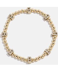 BaubleBar - Gold/pavé Repeating Initial Pisa Bracelet - Lyst