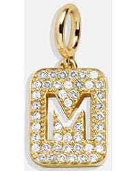 BaubleBar - Block Pavé Initial Cluster Charm - Lyst