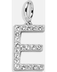 BaubleBar - Silver Pave Initial Cluster Charm - Lyst