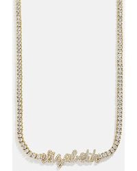 BaubleBar - Billie 18k Gold Tennis Custom Nameplate Necklace - Lyst