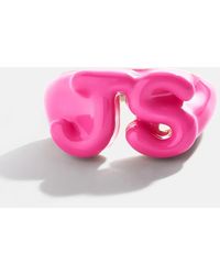 BaubleBar - Block Enamel Custom Initial Ring - Lyst