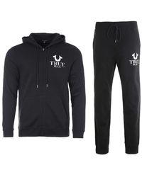 Black true religion jogging suit sale