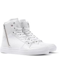 Creative Recreation Adonis White Leather Hi Top Trainers