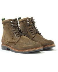barbour mens black belsay brogue boots