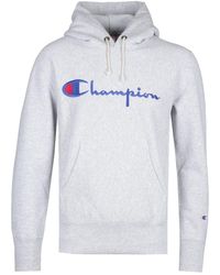 champion x uo winter grey marl hoodie