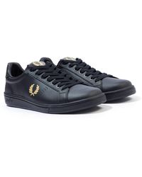 black fred perry trainers