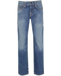 True Religion Ricky No Flap Super T Blue Wash Denim Jeans