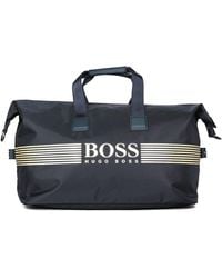 BOSS by HUGO BOSS Pixel Logo Holdall Navy Bag - Blue