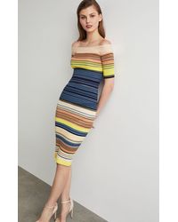 BCBGMAXAZRIA Bcbg Striped Bodycon Pencil Skirt - Blue