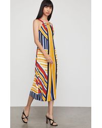 BCBGMAXAZRIA Mixed Stripe Cropped Jumpsuit - Multicolor