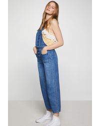 BCBGeneration Button Front Denim Overalls - Blue