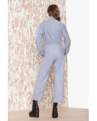 Nasty Gal Vintage All Work No Play Denim Coveralls - Blue