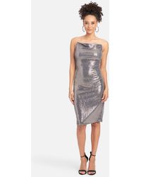 Bebe Synthetic Sleeveless Slip Dress In Black Lyst