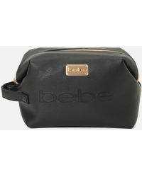 Bebe Black Embossed Logo Cosmetic Bag