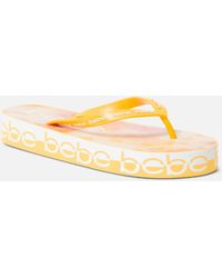 yellow platform flip flops